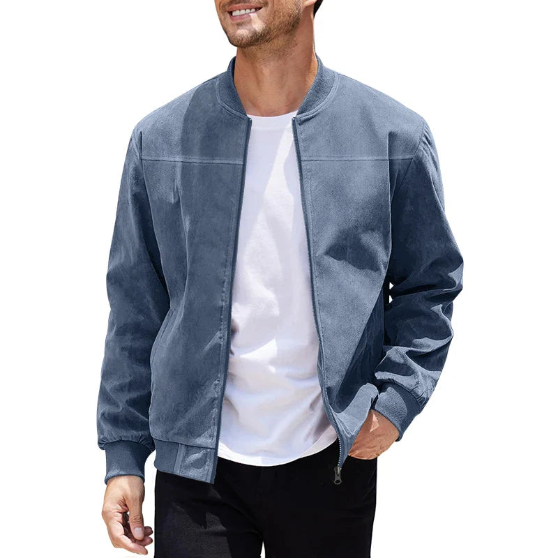 Oliver | Suede Bomber Vest