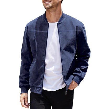 Oliver | Suede Bomber Vest