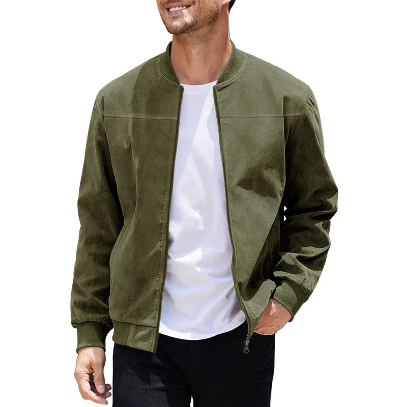 Oliver | Suede Bomber Vest